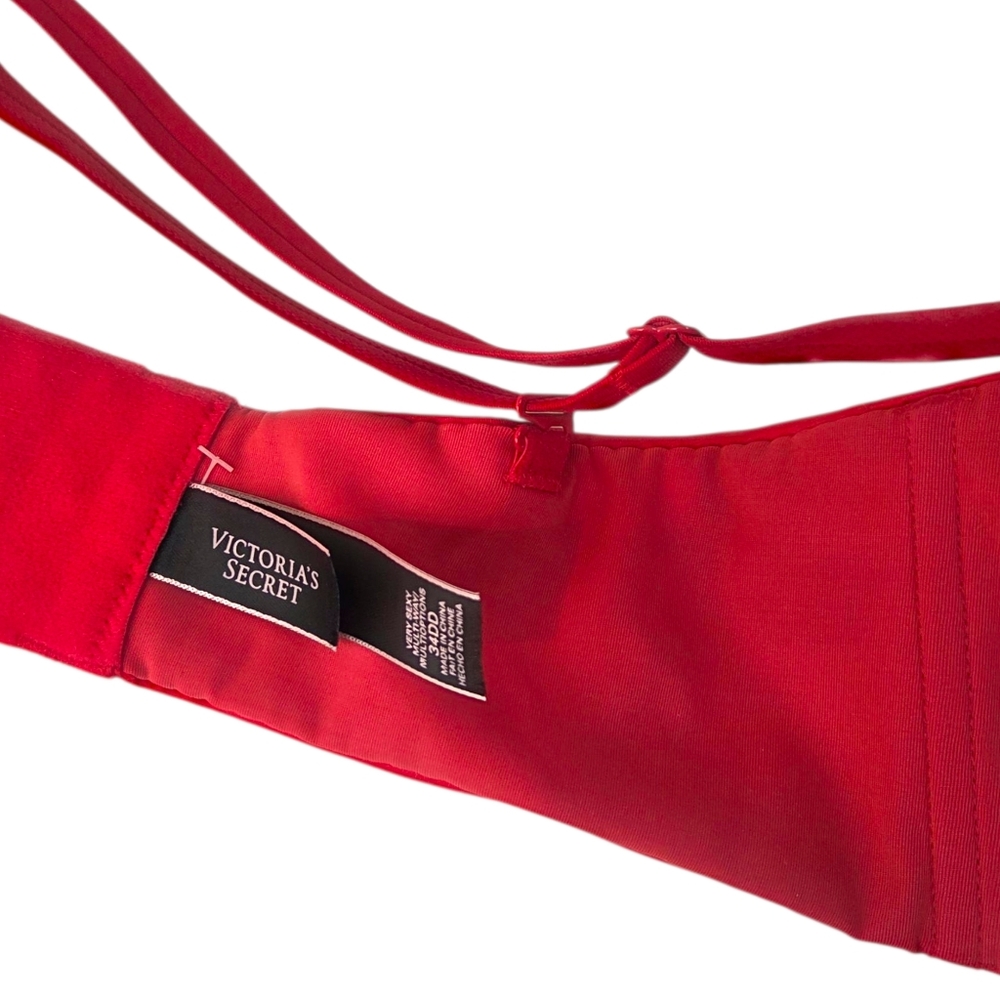 Victorias Secret Very Sexy Multi-Way Push Up Bra Convertible Strapless 34DD Red - Picture 9 of 12